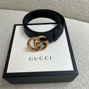 AUTH Gucci double G belt